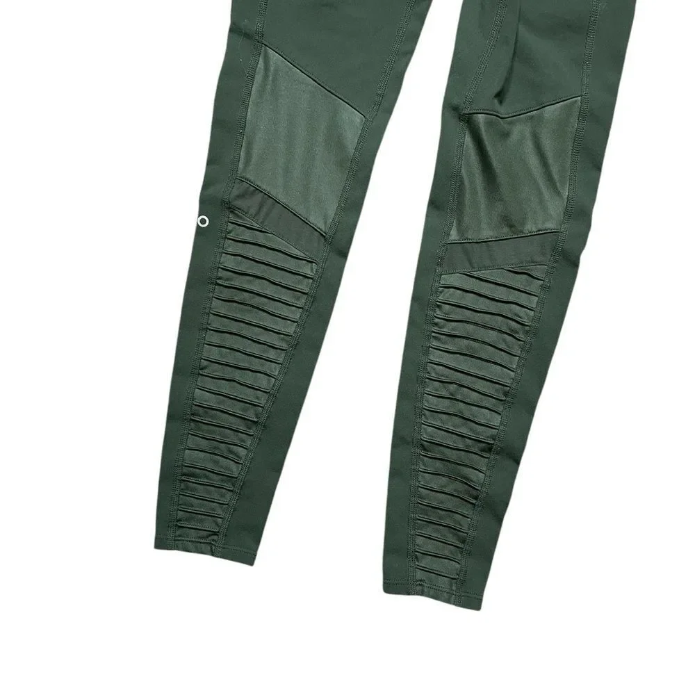 ALO YOGA High Waist Moto Leggings Green Size XS